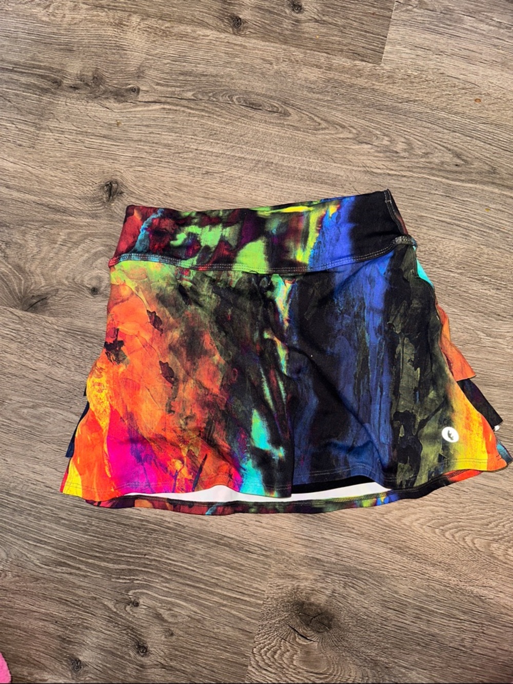Colorful Multi-Color Ruffled Women's Skirt - Picture 4 of 7